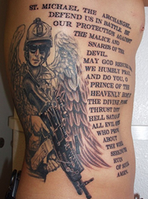 Tattoo of Michael Monsoor